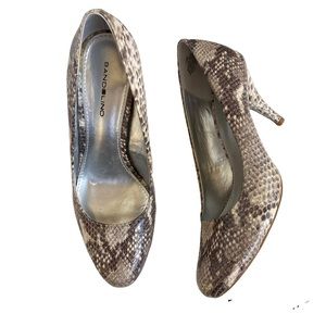 Bandolino Heels Size 7.5 Reptile Print